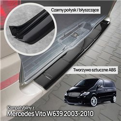 Rear bumper trim for Mercedes Vito (W639) 2003-2014 | Black ABS
