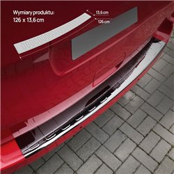 Rear bumper trim for Peugeot Traveller I (V) 2016- | Black chrome Stainless
