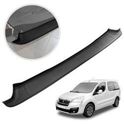 Rear bumper trim for Peugeot Partner II (B9) Tepee 2008-2018 | Black ABS