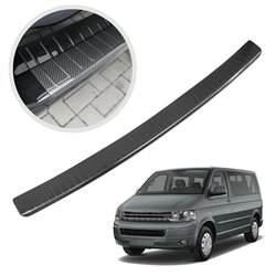 Rear bumper trim for Volkswagen VW Multivan (T5) 2003-2015 | Black Carbon f