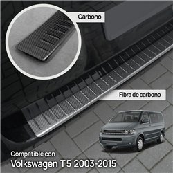 Rear bumper trim for Volkswagen VW Multivan (T5) 2003-2015 | Black Carbon f