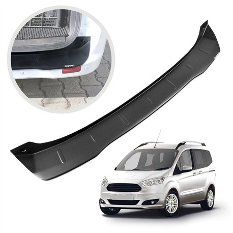 Rear bumper trim for Ford Tourneo Courier I (B460) 2014-2023 | Black ABS