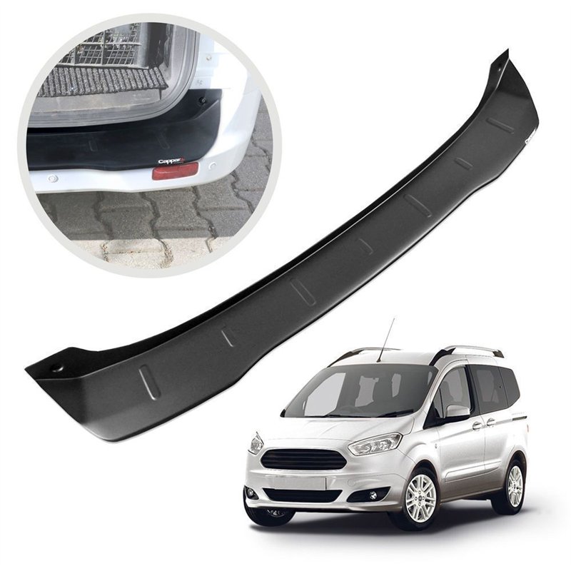 Rear bumper trim for Ford Tourneo Courier I (B460) 2014-2023 | Black ABS