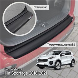 Rear bumper trim for KIA Sportage IV (QL) FL 2018-2021 | Black ABS
