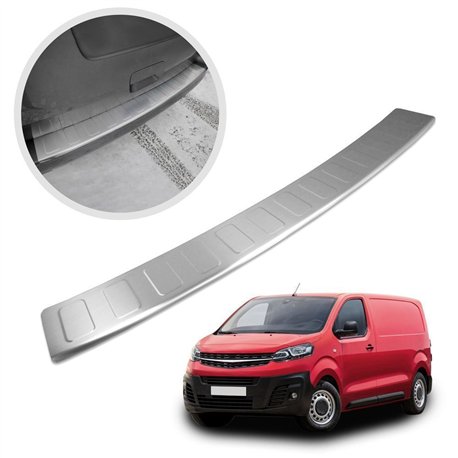 Rear bumper trim for Opel Vivaro C (K0) 2019- | Silver Stainless steel