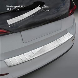 Rear bumper trim for Skoda Scala Hatchback I (NW) 5D 2019- | Silver Stainle