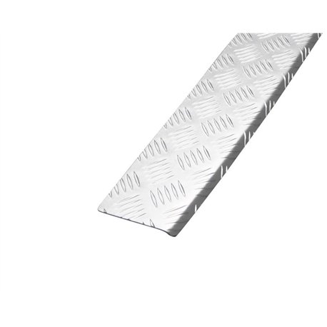 Rear bumper trim for Citroen Jumpy III (V) 2016- | Silver Aluminum Ribbed