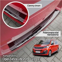 Rear bumper trim for Opel Zafira Life I (K0 | V) 2019- Black chrome Stainle