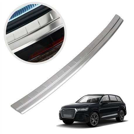 Rear bumper trim for Audi SQ7 I (4M) 2016-2022 | Silver Stainless steel