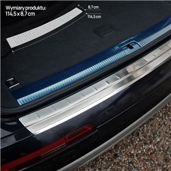 Rear bumper trim for Audi SQ7 I (4M) 2016-2022 | Silver Stainless steel