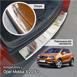 Rear bumper trim for Opel Mokka X A (J13) FL 2016-2019 | Chrome Stainless s