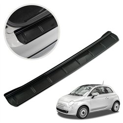 Rear bumper trim for Fiat 500 Hatchback I (312) 3D 2007- | Black ABS
