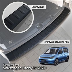 Rear bumper trim for Volkswagen VW Caddy (SB | SK) 2020- Black ABS