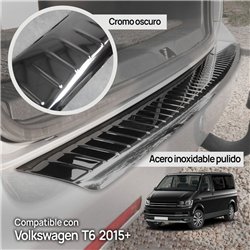 Rear bumper trim for Volkswagen VW Caravelle (T6) 2015-2019 | Black chrome