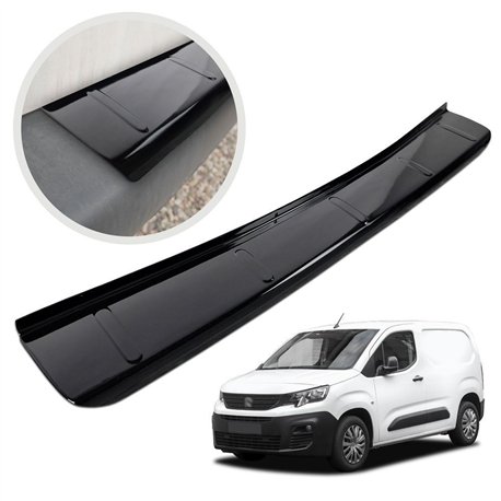 Rear bumper trim for Peugeot Partner III (K9) 2018- | Black ABS