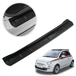 Rear bumper trim for Fiat 500C Convertible I (312) 2D 2009- | Black ABS