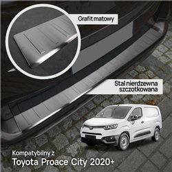 Rear bumper trim for Toyota Proace City I (K9) 2020- | Black Stainless stee