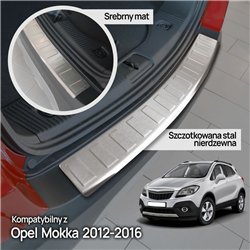 Rear bumper trim for Opel Mokka A (J13) PRE-FL 2012-2016 | Silver Stainless