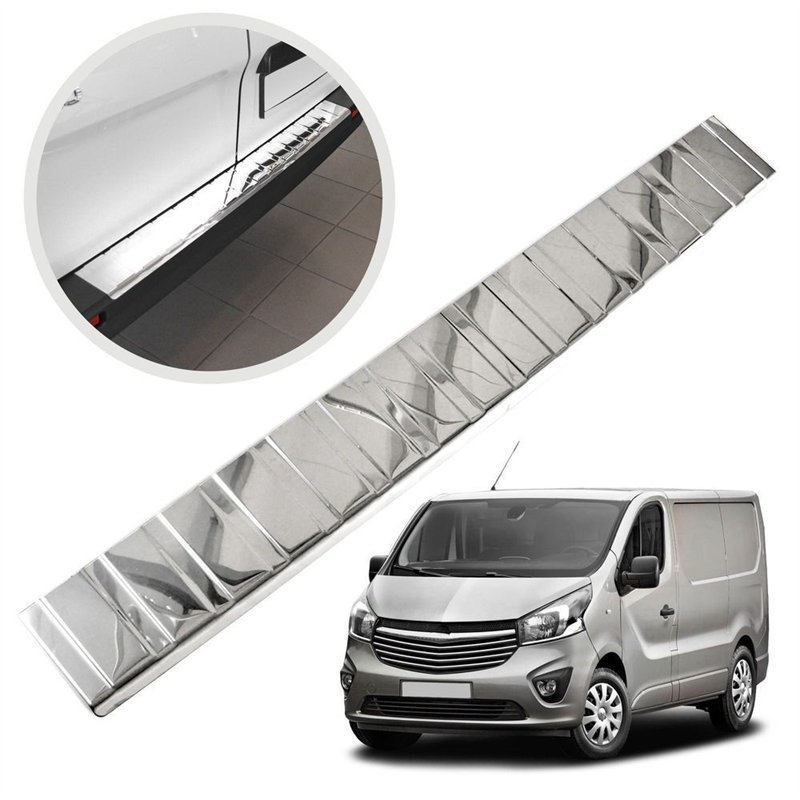 Rear bumper trim for Opel Vivaro B (X82) 2014-2019 | Chrome Stainless steel