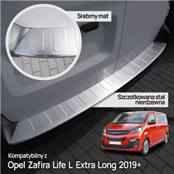 Rear bumper trim for Opel Zafira Life I (K0 | V) (L3 L) 2019- Silver Stainl