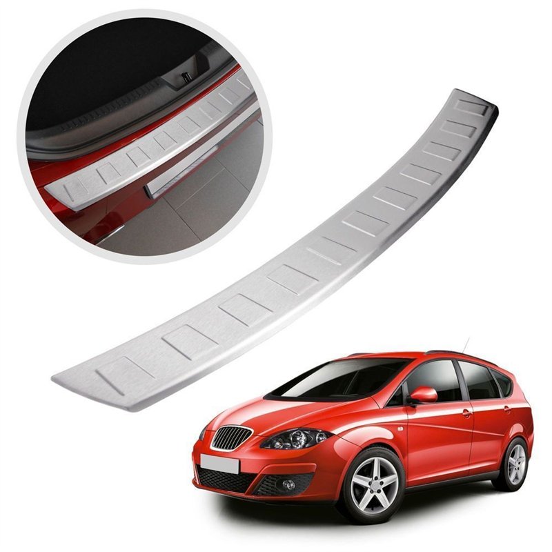 Rear bumper trim for SEAT Altea I (5P) XL 2006-2015 | Silver Stainless stee