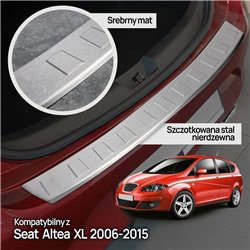 Rear bumper trim for SEAT Altea I (5P) XL 2006-2015 | Silver Stainless stee