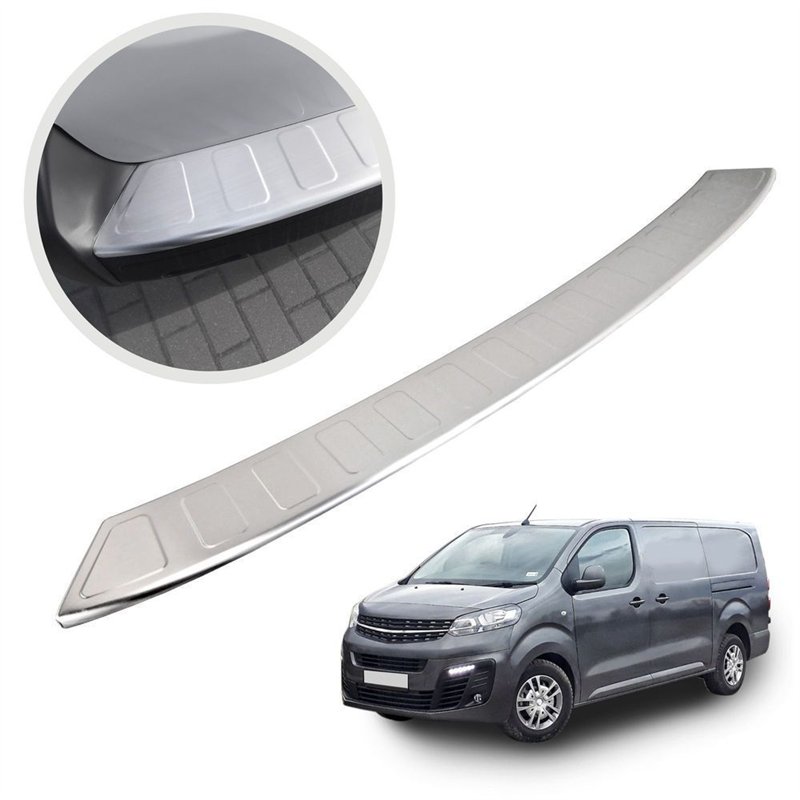 Rear bumper trim for Opel Vivaro C (K0) (L3 | L) 2019- Silver Stainless ste