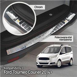 Rear bumper trim for Ford Tourneo Courier I (B460) 2014-2023 | Chrome Stain