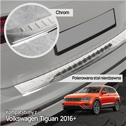 Rear bumper trim for Volkswagen VW Tiguan II (AD1/BW) 2016-2024 | Chrome St