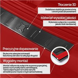 Listwa tylnego zderzaka do Peugeot Rifter I 2018- | Stal nierdz
