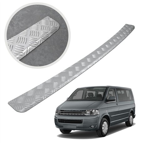 Rear bumper trim for Volkswagen VW Transporter (T5) 2003-2015 | Silver Alum