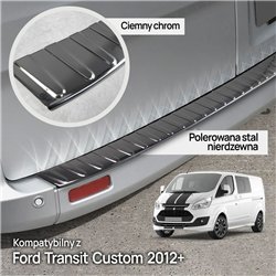 Rear bumper trim for Ford Tourneo Custom I (V362) 2012-2023 | Black chrome