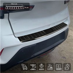 Rear bumper trim for Opel Mokka B (U) 2021- | Black ABS plastic Shiny