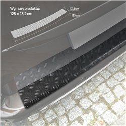 Rear bumper trim for Peugeot Rifter I (K9) 2018- | Black Aluminum Ribbed