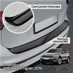 Rear bumper trim for Volkswagen VW Tiguan II (AD1/BW) 2016-2024 | Black ABS