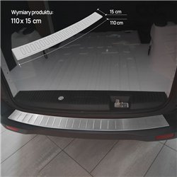 Rear bumper trim for Ford Transit Courier I (B460) 2014-2023 | Silver Stain