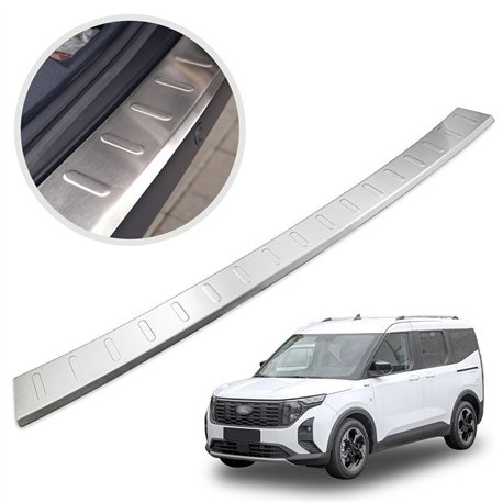 Rear bumper trim for Ford Tourneo Courier II (V769) 2023- | Silver Stainles