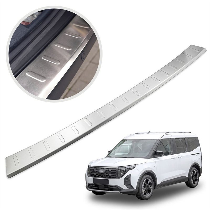 Rear bumper trim for Ford Tourneo Courier II (V769) 2023- | Silver Stainles