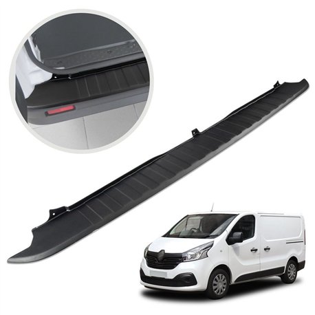 Rear bumper trim for Renault Trafic III (FG/JG) 2014- | Black ABS