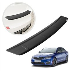 Rear bumper trim for Skoda Octavia Liftback III (5E) 2013-2019 | Black ABS