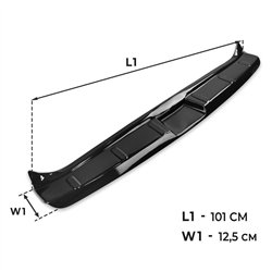 Rear bumper trim for Renault Clio Hatchback IV (BH | X98) 5D 2012-2020 Blac