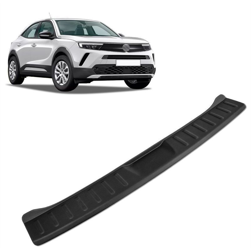 Rear bumper trim for Opel Mokka B (U) 2021- | Black ABS plastic Matte