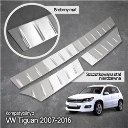 Rear bumper trim for Volkswagen VW Tiguan I (5N) 2007-2016 | Silver Stainle