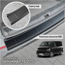 Rear bumper trim for Volkswagen VW Transporter (T6) 2015-2019 | Black ABS