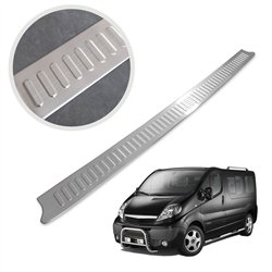 Rear bumper trim for Opel Vivaro A (X83) 2001-2014 | Silver Stainless steel