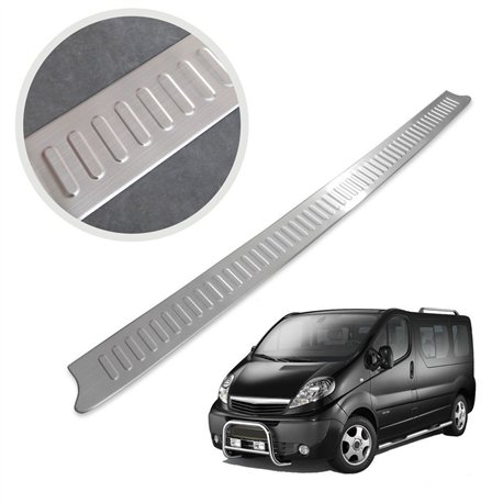 Rear bumper trim for Opel Vivaro A (X83) 2001-2014 | Silver Stainless steel