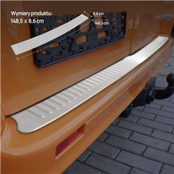 Rear bumper trim for Opel Vivaro A (X83) 2001-2014 | Silver Stainless steel