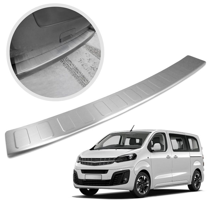 Rear bumper trim for Opel Zafira Life I (K0 | V) 2019- Silver Stainless ste