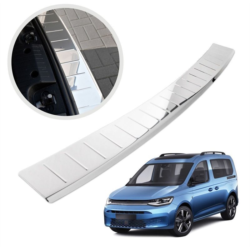Rear bumper trim for Volkswagen VW Caddy (SB | SK) 2020- Chrome Stainless s
