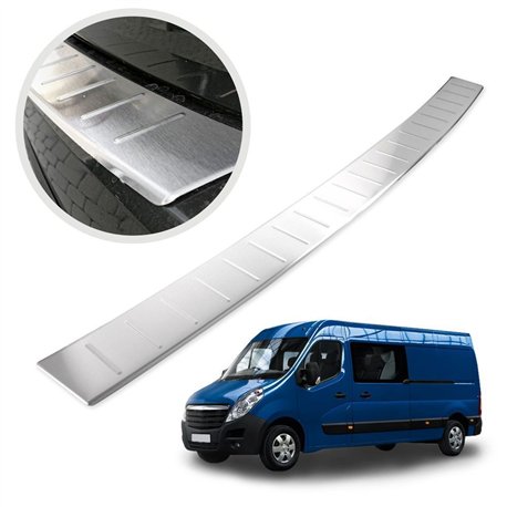 Rear bumper trim for Opel Movano B (X62) 2011-2021 | Silver Stainless steel